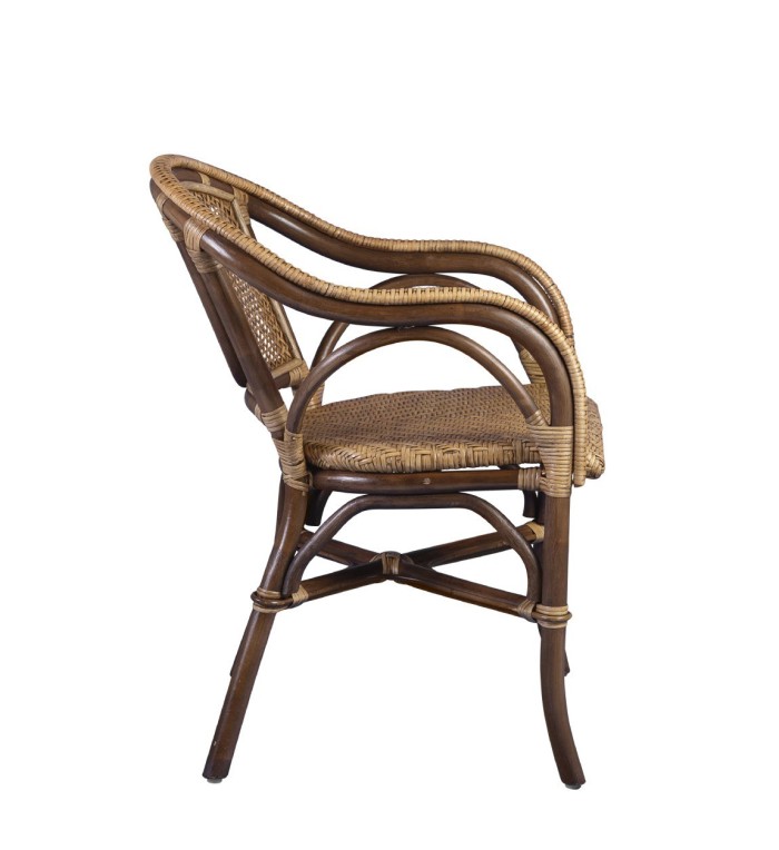 BISTRO - Set of 2 rattan armchairs 56 x 62 x 80