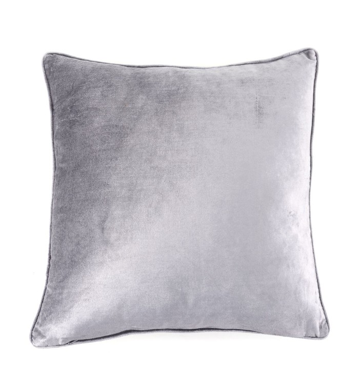 DELHI - Set of 2 silver velvet cushions 45 x 45