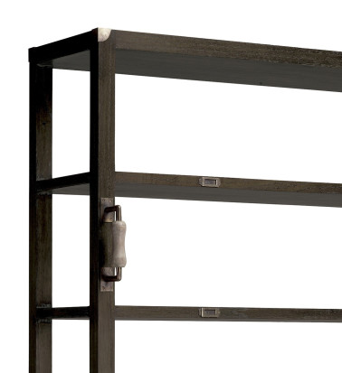 INDUSTRIAL - Mindi bookcase 120 x 40-63 x 220