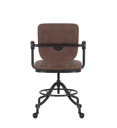 DETROIT - Fauteuil réglable en hauteur en fer et PU 60 x 58 x 83-100