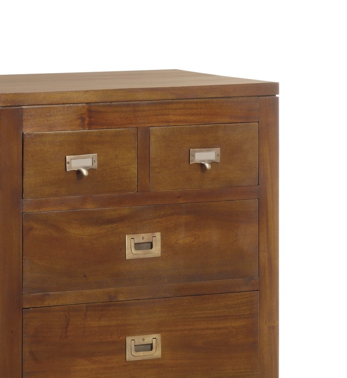 FLAMINGO - Tall mahogany chest of drawers 60 x 40 x 120