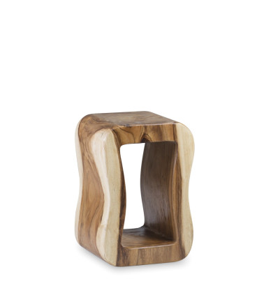 Tabouret artisanal en suar 35 x 30 x 45