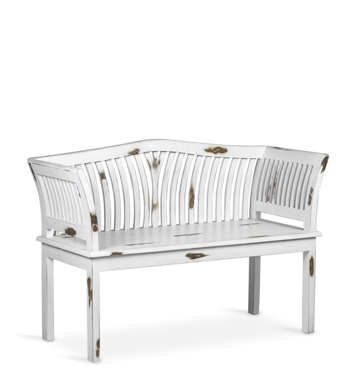 KARTINI - 2-seater Mindi wood bench 117 x 47 x 76