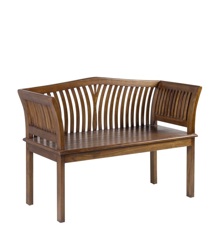 KARTINI - 2-seater mindi wood bench 117 x 47 x 76