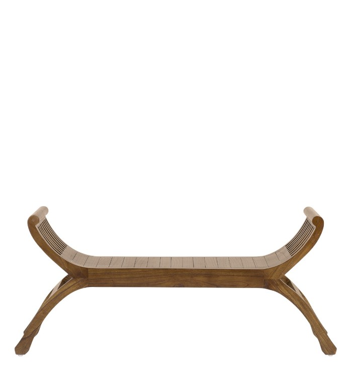 2-seater mindi wood bench 120 x 37 x 60