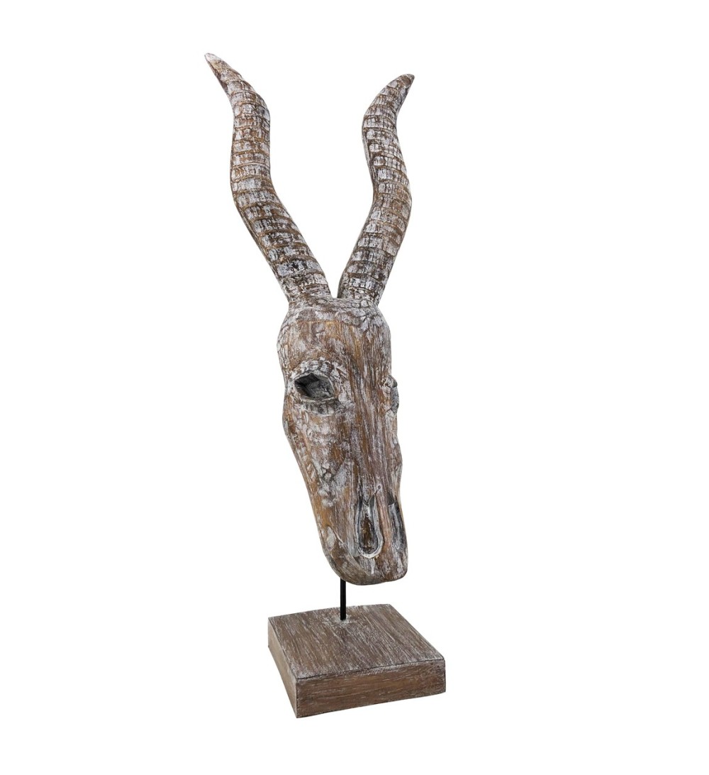 ETHNIC - FIGURA DE ANTELOPE COM BASE 33 x 15 x 65