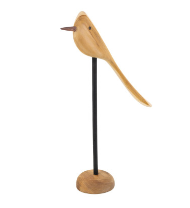 Figure oiseau en bois 8 x 8 x 34