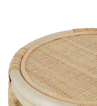 Tavolino da salotto in rattan 44 x 44 x 46