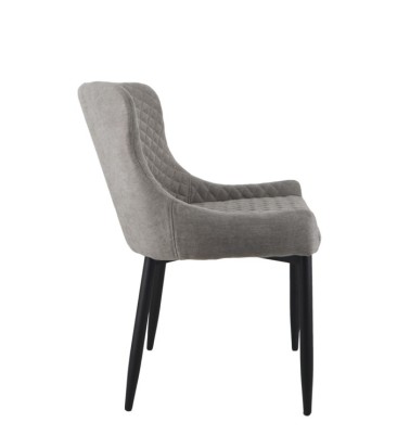 MELISSA - Set of 2 gray polyester chairs 52 x 62 x 82