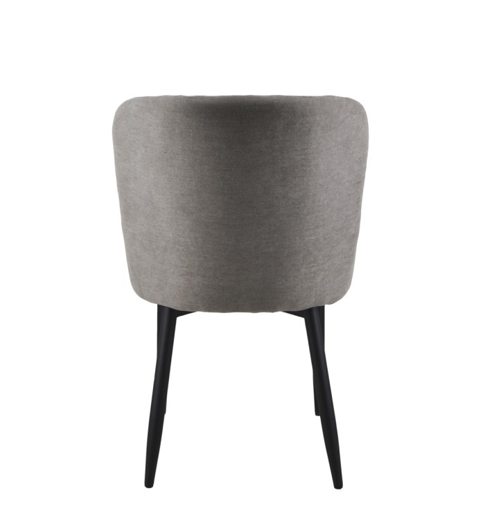 MELISSA - Set of 2 gray polyester chairs 52 x 62 x 82