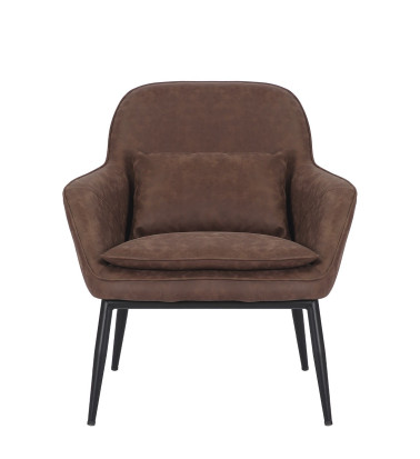 DETROIT - Fauteuil en fer et PU 73 x 80 x 83