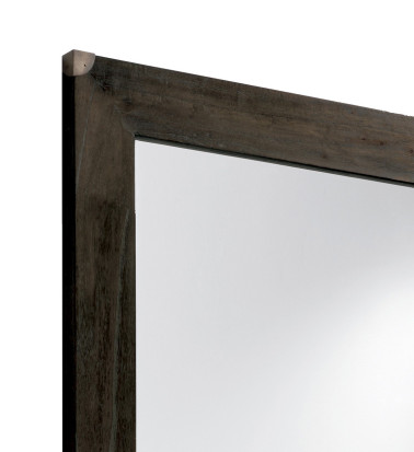 INDUSTRIAL - Black wood mirror 80 x 150