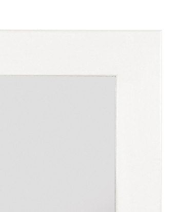 NEW WHITE - ESPELHO DE MADEIRA BRANCO 80 x 100