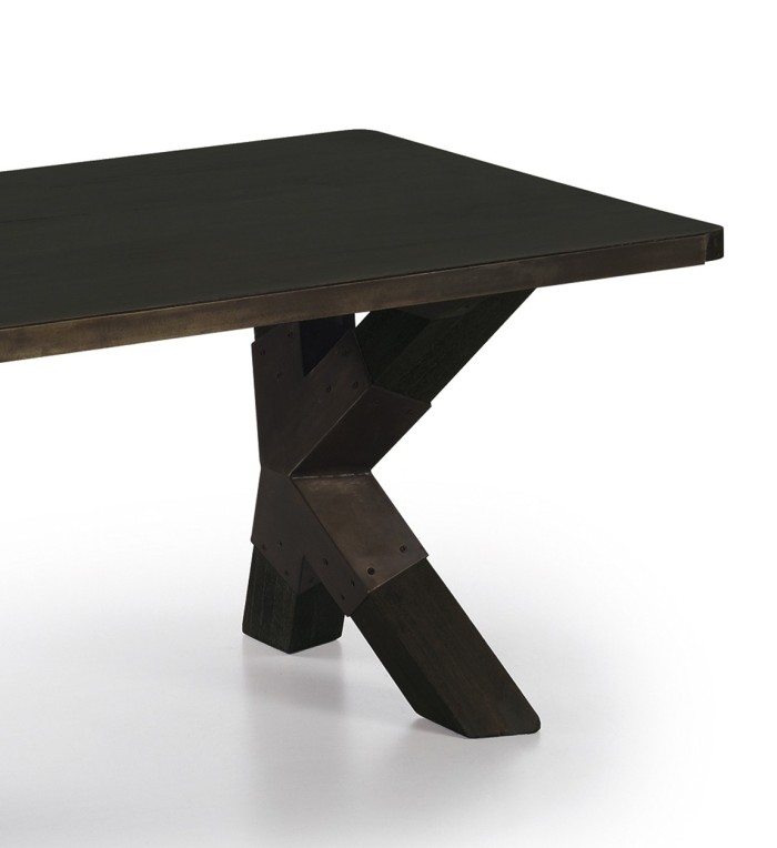 INDUSTRIEL - Table basse en mindi 120 x 60 x 46