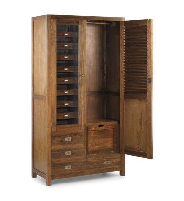 STAR - Armoire double en mindi avec porte-chaussures 108 x 50 x 200