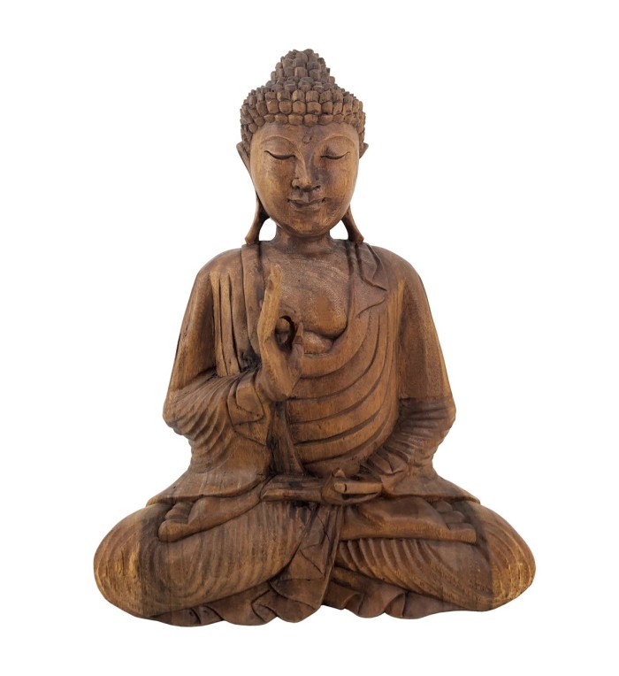 Brown wood buddha 40 x 20 x 50