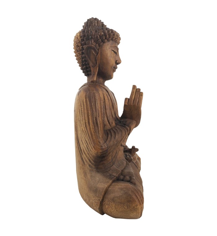 Bouddha en bois marron 40 x 20 x 50