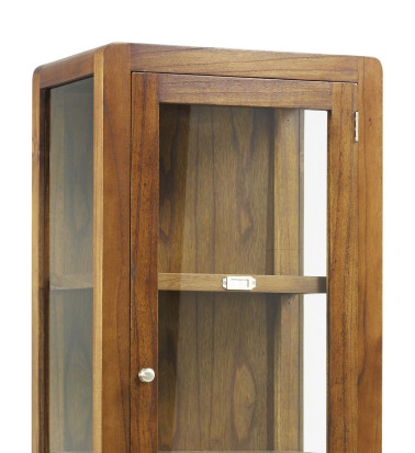 FLASH - Schmale Vitrine aus Mindi 50 x 40 x 190