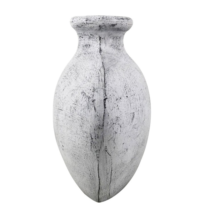 Vase en terre cuite blanchi 50 x 20 x 38