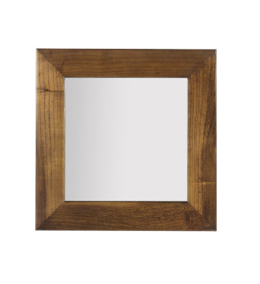 STAR - Miroir en bois marron 80 x 80