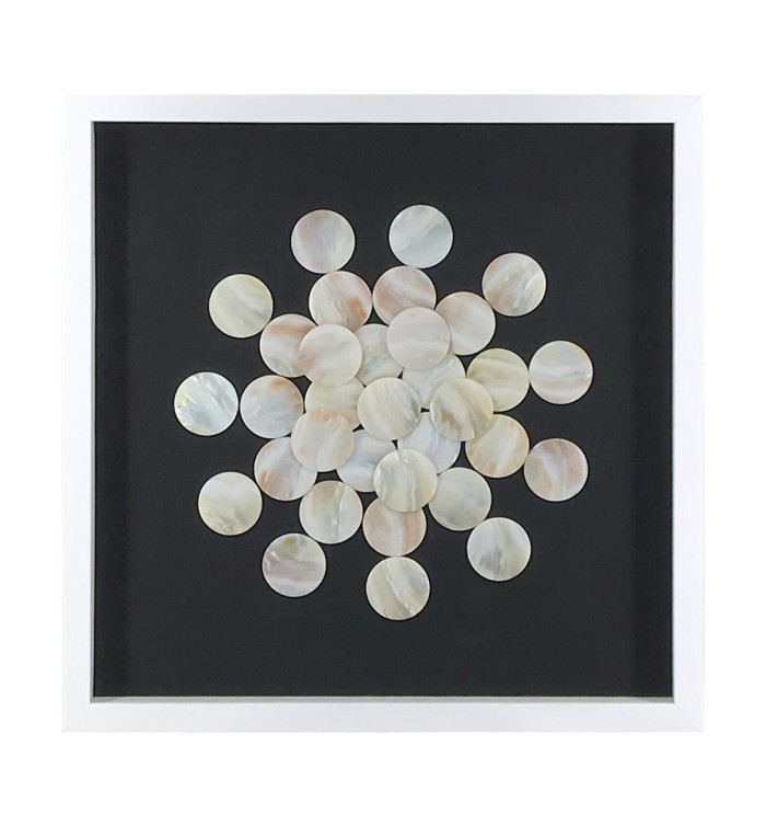 DIANA - Nacre circles wall picture 60 x 5 x 60