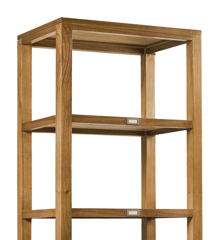 MADHU - Mindi and iron bookcase 60 x 40 x 190