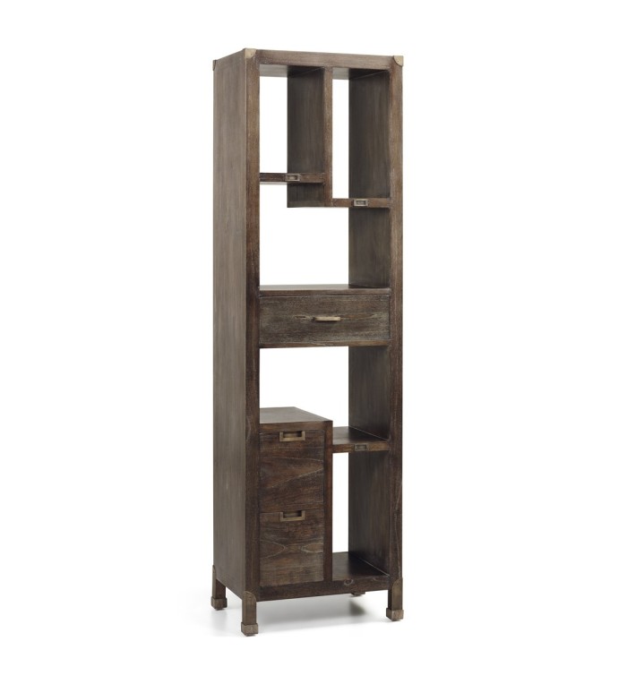 INDUSTRIAL - Mindi wood bookcase 55 x 40 x 190