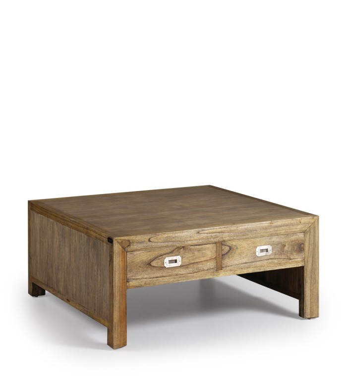 MERAPI - Table basse en mindi 100 x 100 x 45