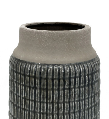 TIAN - Vase en céramique gris 20 x 20 x 33