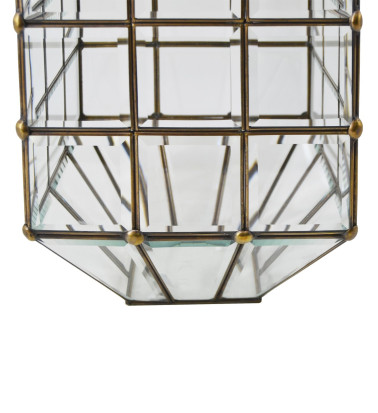 BISEL - Ceiling lamp in beveled glass 22 x 22 x 45