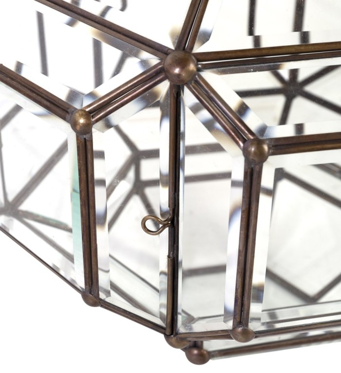 BISEL - Ceiling lamp in beveled glass 35 x 35 x 60