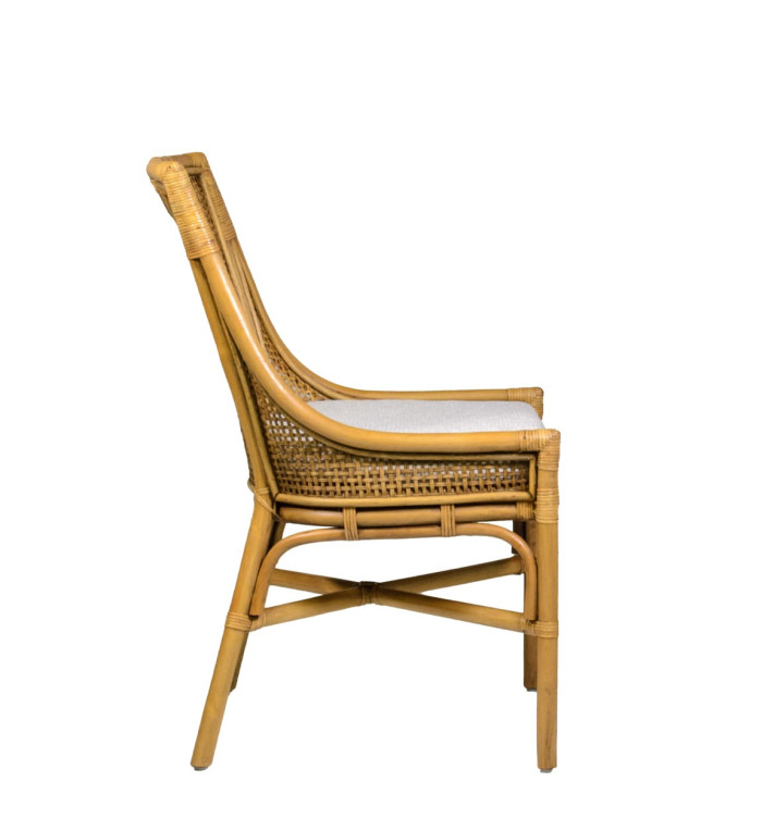 BISTRO - Sedia in rattan con cuscino 56 x 62 x 90