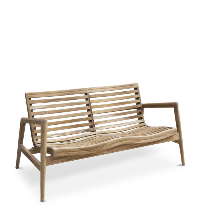 GARDEN - Teak bench 130 x 60 x 70