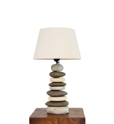 Table lamp in river stone 15 x 15 x 40