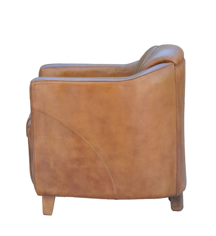 BOSTON - Leather Armchair 70 x 75 x 75