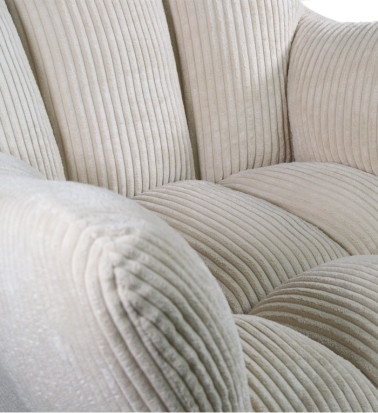 KAIHO - Sillón balancín de hierro, madera y poliéster 92 x 78 x 96