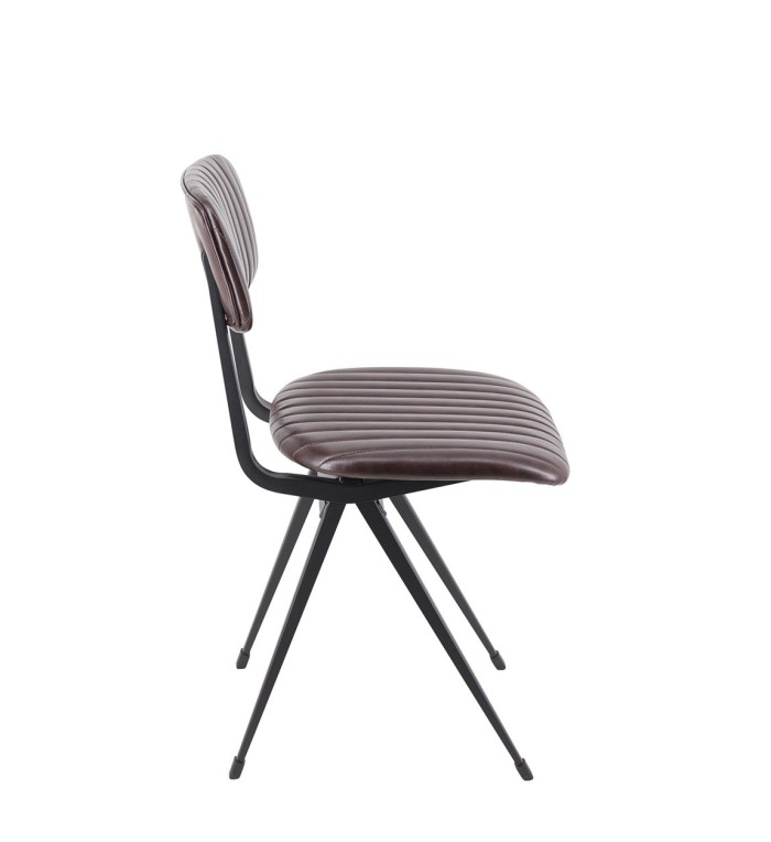 MICHIGAN - Ensemble de 2 chaises en fer et en PU 53 x 45 x 80