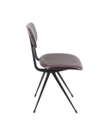 MICHIGAN - Ensemble de 2 chaises en fer et en PU 53 x 45 x 80