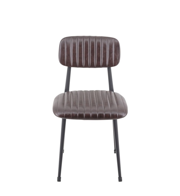 MICHIGAN - Ensemble de 2 chaises en fer et en PU 53 x 45 x 80