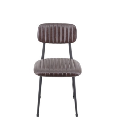 MICHIGAN - Ensemble de 2 chaises en fer et en PU 53 x 45 x 80