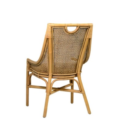 BISTRO - Conjunto de 2 cadeiras de rattan com almofada 56 x 62 x 90