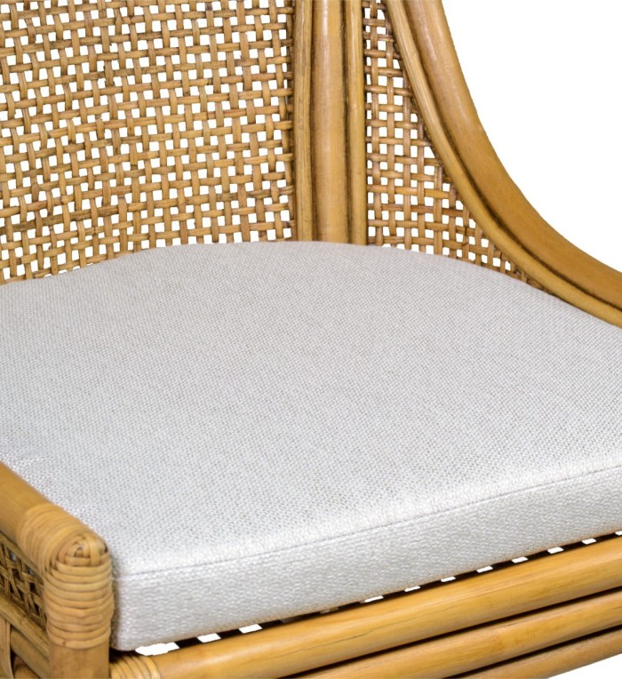 BISTRO - Conjunto de 2 cadeiras de rattan com almofada 56 x 62 x 90