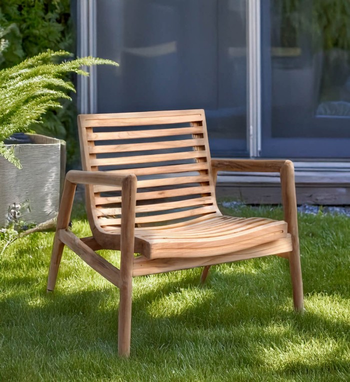 GIARDINO - Poltrona in teak 70 x 60 x 7