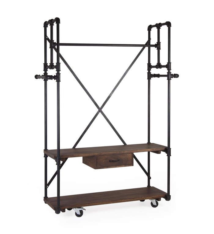 PIPA - Mango and iron coat rack 135 x 55 x 188