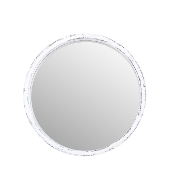 DAKOTA - Miroir en bois blanc 47 x 4 x 47