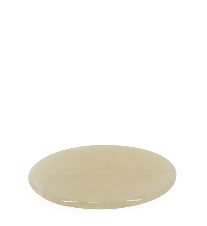 Assiette plate en onyx couleur blanc 18 x 18 x 1