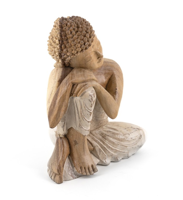 Brown wood buddha 28 x 16 x 36