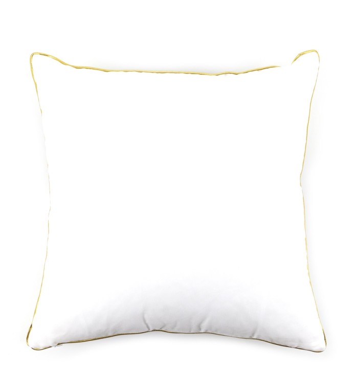 OLIVIA - Abstract black and gold design polyester cushion 45 x 45