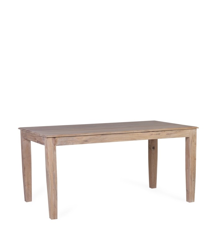 Table à manger en acacia avec pied style diamant 160 x 90 x 76