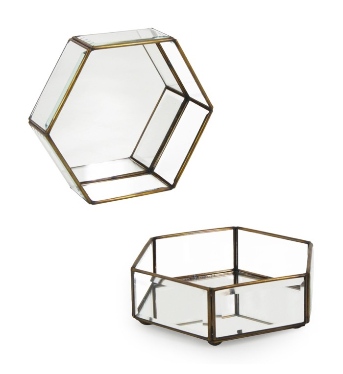 BISEL - Caja hexagonal grande 20 x 17 x 6